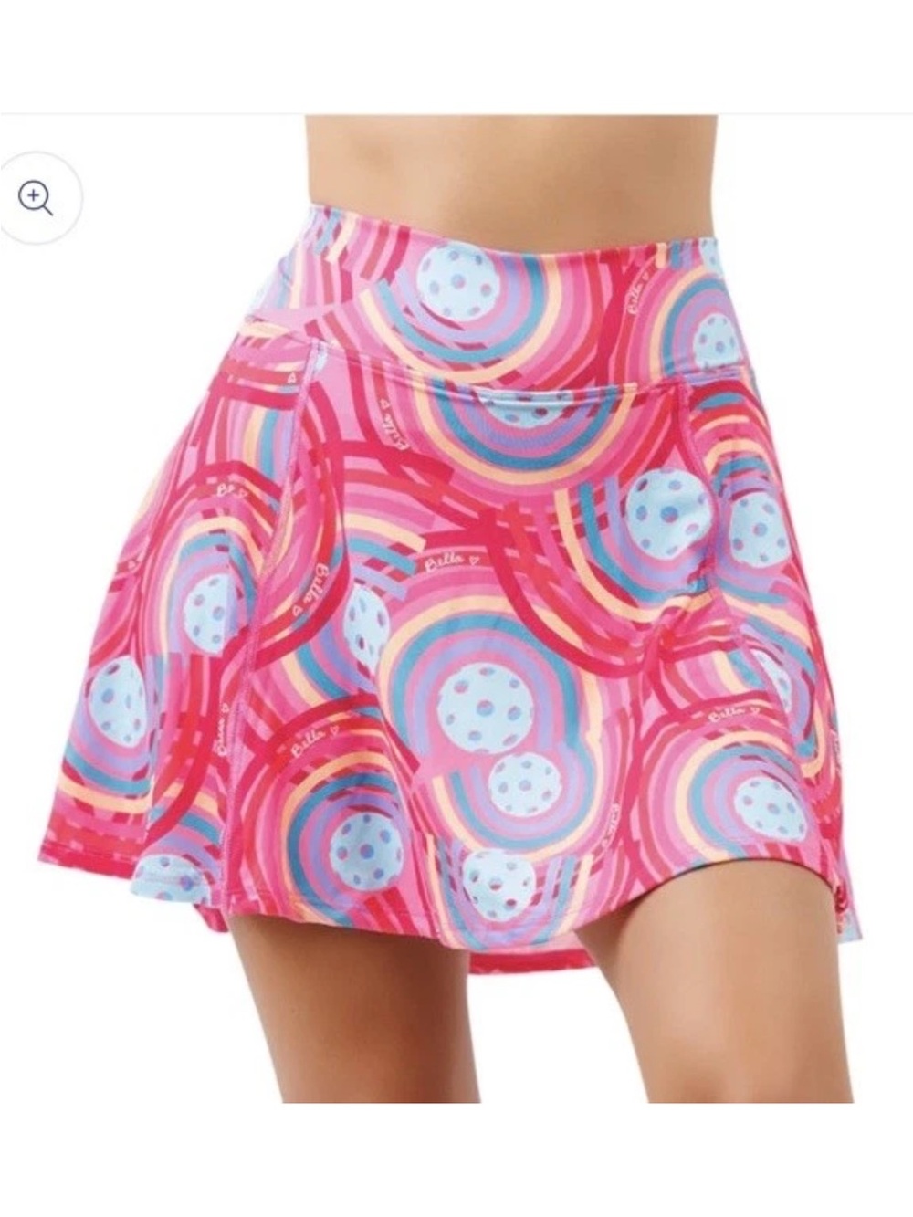 Bella Bella Sports Large Pickleball Skort Built in Shorts, Pockets Pull On